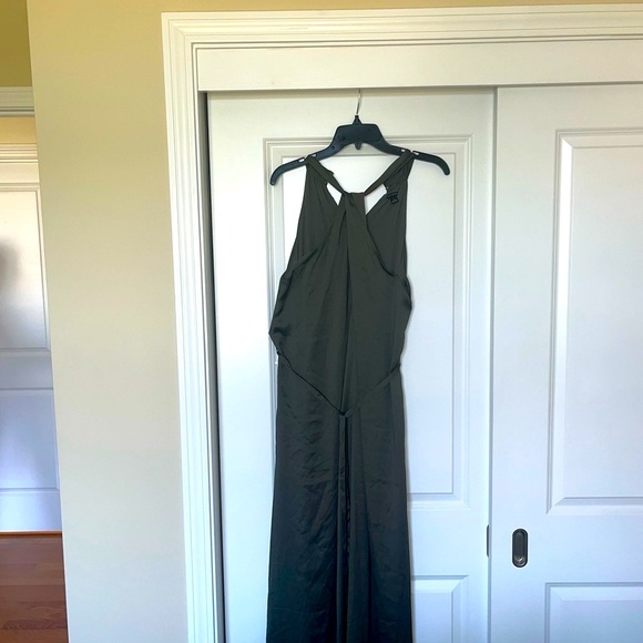 Ann Taylor - Size 12 halter maxi silky dress. In a eucalyptus green.NWT. - Picture 4 of 11